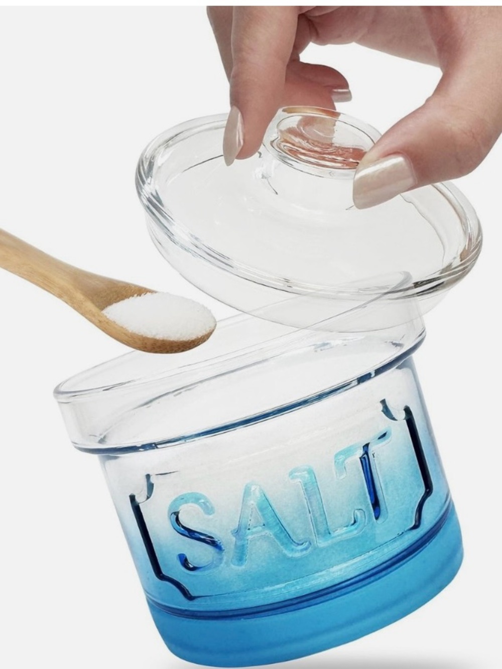NIB Glass Salt Box/Salt Cellar